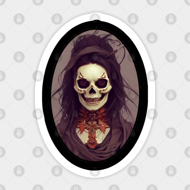 Saturnalia (Halloween) Goddess II Sticker by Northern Coven Apparel